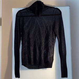 Sparkly blue turtleneck